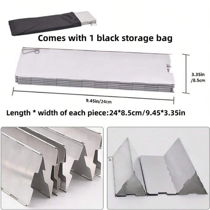 2pcs/Set Stove Set, 1pc 12-Piece Windshield And 1pc Aluminum Alloy Stove With Drawstring Bag